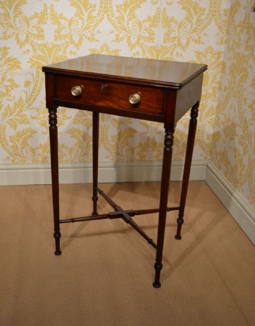 Fine Mahogany Side Table with X-stretcher C.1840