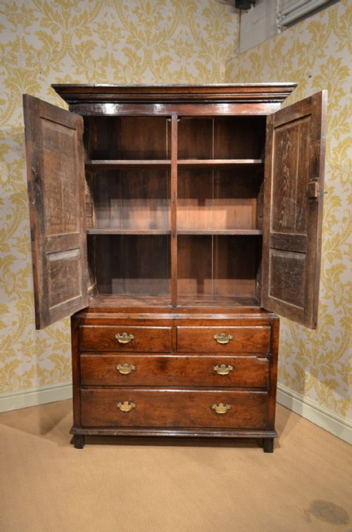 fig 2. Stunning 18th Century Oak Press Cupboard with fabulous colour 
