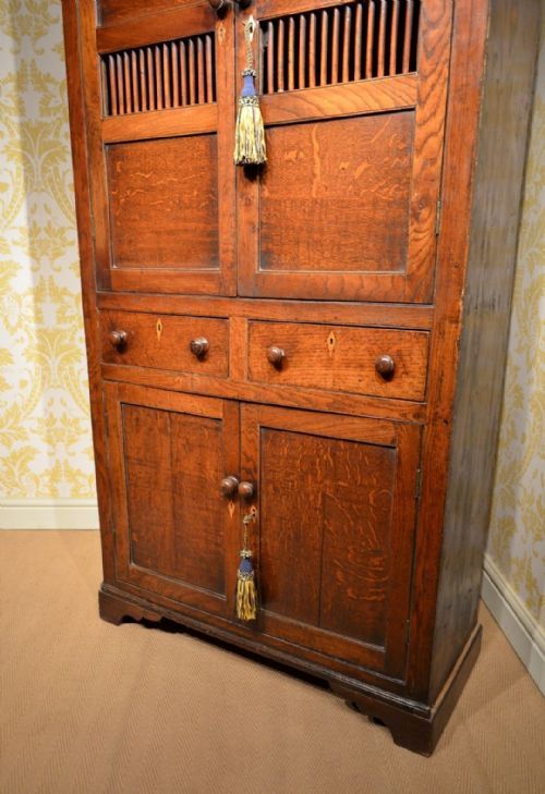 fig 1. Fabulous 18th Century Oak Food Cupboard with wonderful colour and great patination.