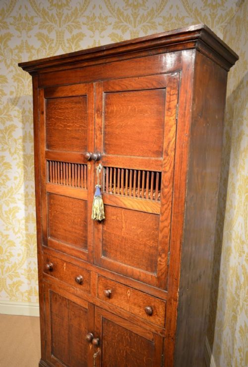 fig 2. Fabulous 18th Century Oak Food Cupboard with wonderful colour and great patination.