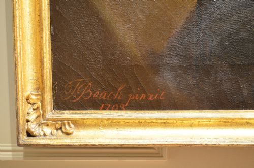 fig 3. Fabulous Portrait of Gentleman signed Thomas Beach 1736 - 1806