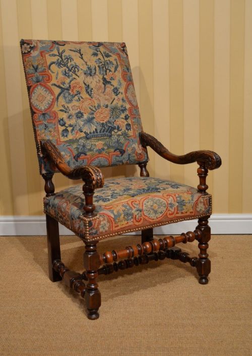 Beautiful 18th Century French Walnut Armchair