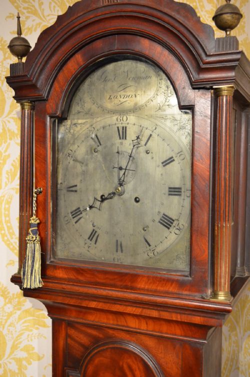 fig 4. 18th Century George Newman London Mahogany Longcase.