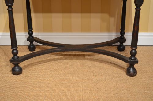 fig 1. Superb 18th Century Oak Side table with unusal X-shaped stretcher