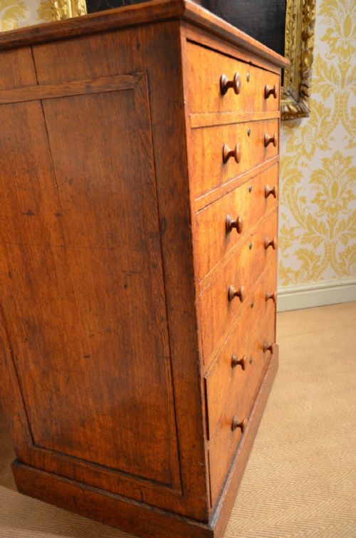 WONDERFUL EARLY 19TH CENTURY POLLARD OAK SECRETAIRE CHEST WITH FABULOUS COLOUR - ADDITIONAL PHOTO 9