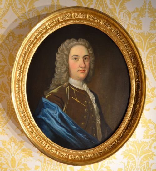 Superb Mid 18th Century Oval Oil on Canvas of a Gentleman. William Gape 1738
