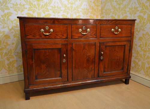 Superb George III Oak Cupboard Dresser Base with Fabulous Colour and Proportions