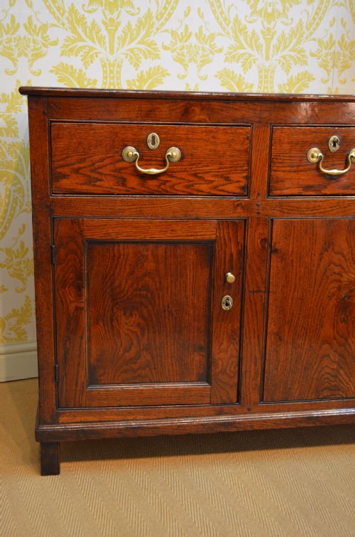 fig 1. Superb George III Oak Cupboard Dresser Base with fabulous colour and proportions