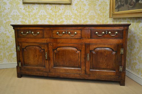 fig 1. A Superb Quality Georgian Oak Cupboard Base Dresser or Sideboard.