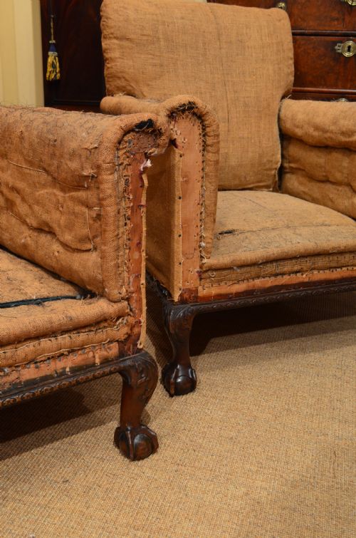 fig 2. A pair of Impressive George III style club armchairs.