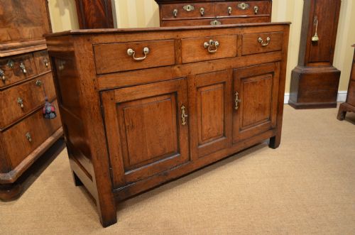 fig 1. Georgian Oak Cupboard Base Dresser with Drawers.