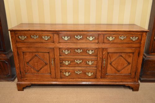 A Rare Georgian Elm Cupboard Dresser  Base..
