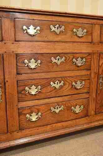 fig 1. A Rare Georgian Elm Cupboard Dresser Base..