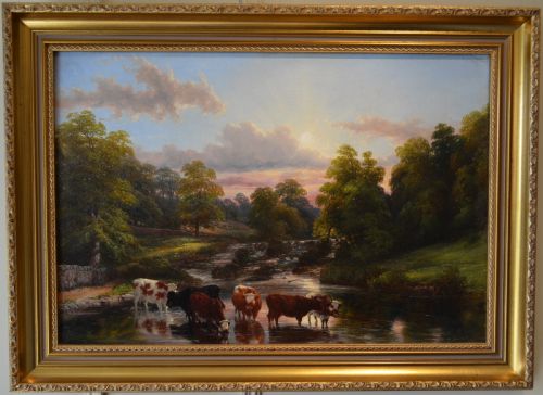 Sold to a New Client...landscape Painting by Thomas Baker of Leamington (1809-1864)