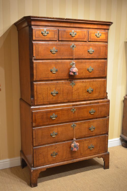 Early 18th Century Walnut Chest on Chest