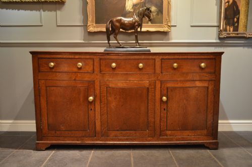Early 19th Century Oak Cupboard Dresser Base.