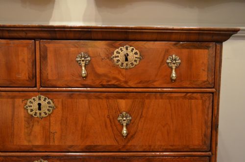 fig 3. A Stunning Early 18th Century Walnut Chest of Drawers.