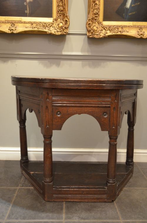 Oak 17th Century Credence Table or Side Table