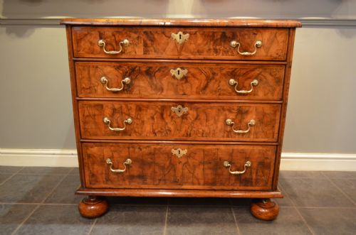 fig 1. Stunning Early 18th Century Walnut Chest of Drawers.
