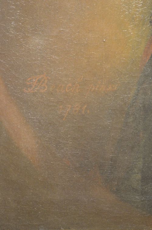 SUPERB 18TH CENTURY PORTRAIT OF ALEXANDER POPHAM BY THOMAS BEACH SIGNED - ADDITIONAL PHOTO 8