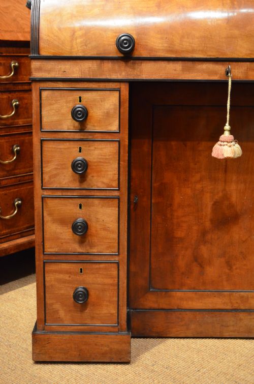 fig 1. 19th century Mahogany Cylinder Desk by T G Seddon.