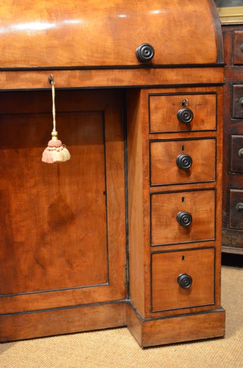 fig 2. 19th century Mahogany Cylinder Desk by T G Seddon.