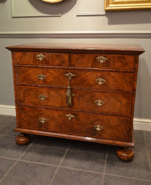 A Stunning Early 18th Century Walnut Chest of Drawers