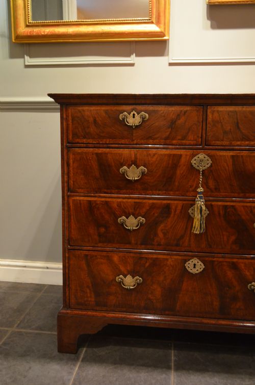 fig 1. Fabulous Early 18th Century Walnut Chest of Drawers