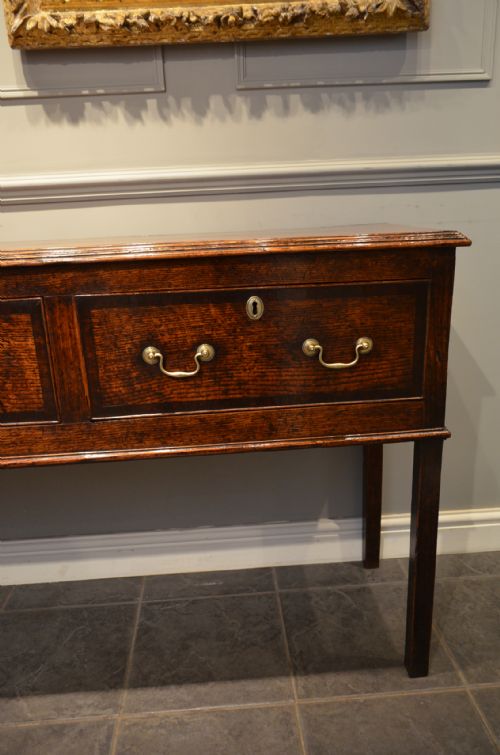 fig 2. Georgian Oak Three Drawer Dresser Base