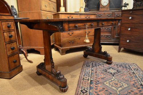 fig 1. William IV Rosewood Library table .