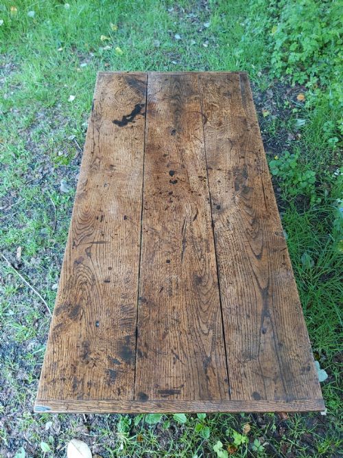 fig 1. Fabulous Georgian Oak planked top Coffee Table