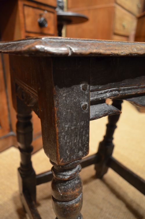 fig 1. Rare 17th Century Joint Stool