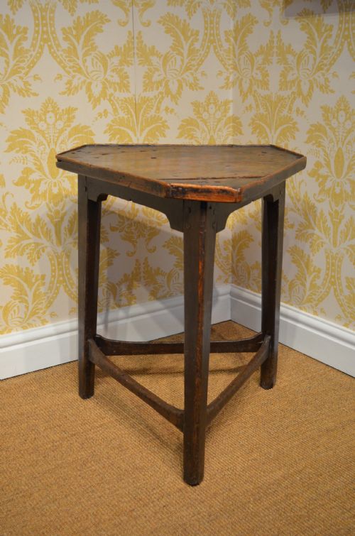 Fabulous Rare Late 18th Century Elm Cricket Table
