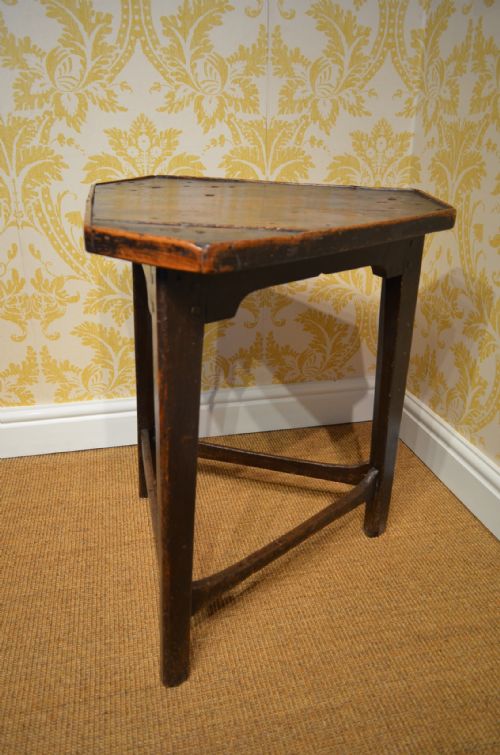 fig 1. Fabulous Rare Late 18th Century Elm Cricket Table