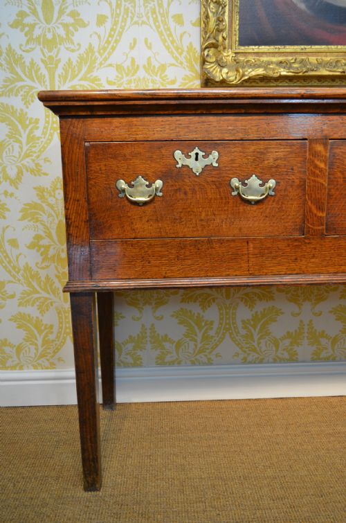fig 2. Small Georgian Oak Three Drawer Dresser Base.