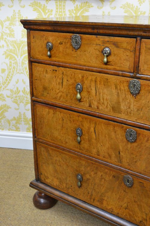 fig 2. Early 18th Century Walnut Chest of Drawers.