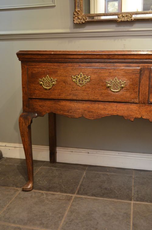 fig 1. Georgian Oak Pad Foot Dresser base.