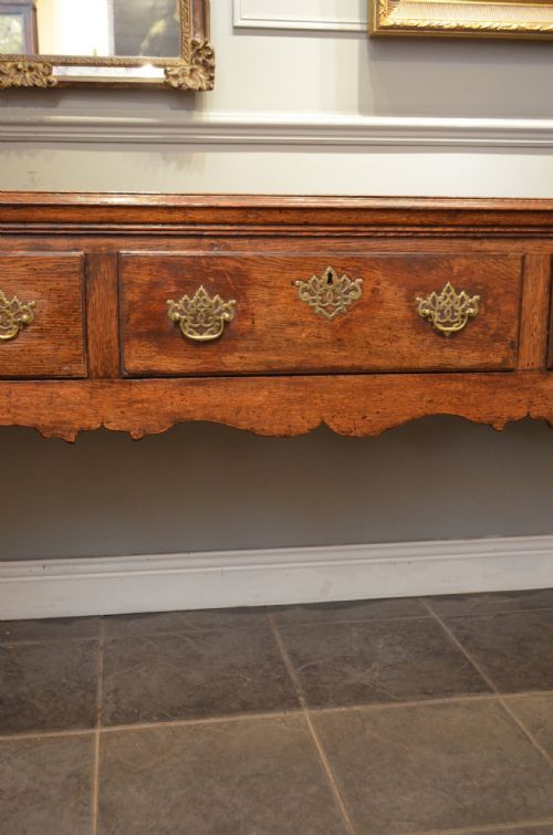 fig 2. Georgian Oak Pad Foot Dresser base.