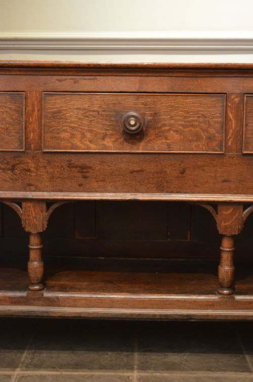 fig 2. Beautiful 18th Century Oak Potboard Dresser Base