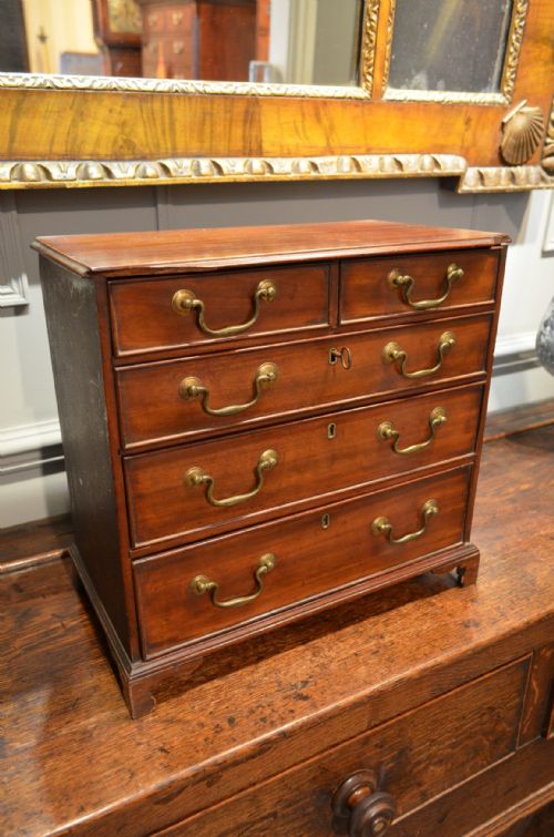 fig 1. Georgian Miniature Mahogany Chest of Drawers