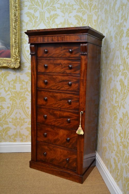 19th Century Mahogany Wellington Chest.