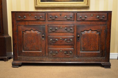 Georgian Oak Cupboard Base Dresser with Great Colour.
