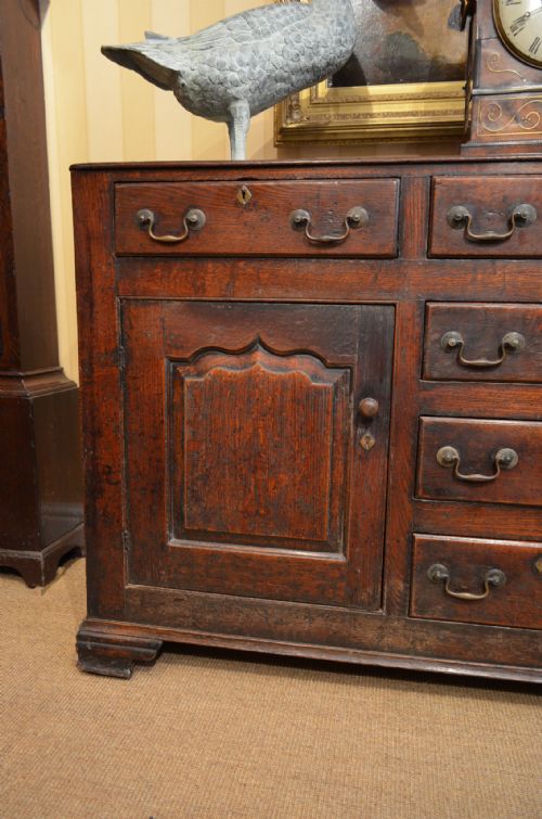 fig 1. Georgian Oak Cupboard Base Dresser With Great Colour.