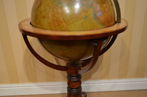 fig 1. Fabulous 19th Century George III Mahogany Terrestrial Globe by Malby and Son.