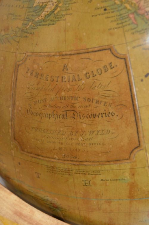 fig 3. Fabulous 19th Century George III Mahogany Terrestrial Globe by Malby and Son.
