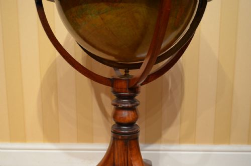 fig 4. Fabulous 19th Century George III Mahogany Terrestrial Globe by Malby and Son.