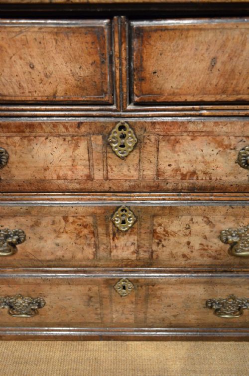 fig 1. Early 18th Century Walnut Chest of Drawers