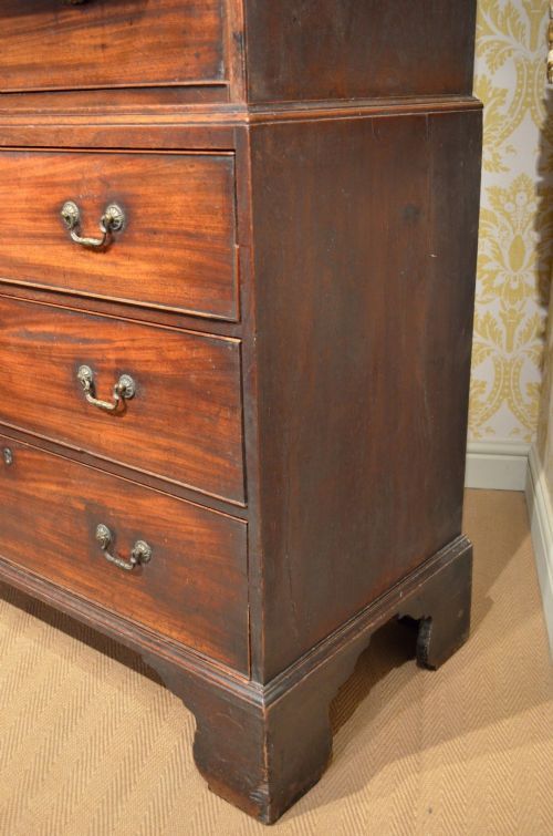 fig 2. Beautiful Georgian Mahogany Chest On Chest/tallboy With Superb Flame Mahogany.