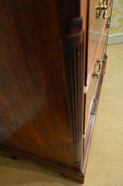 BEAUTIFUL GEORGE III MAHOGANY CHEST ON CHEST - ADDITIONAL PHOTO 10