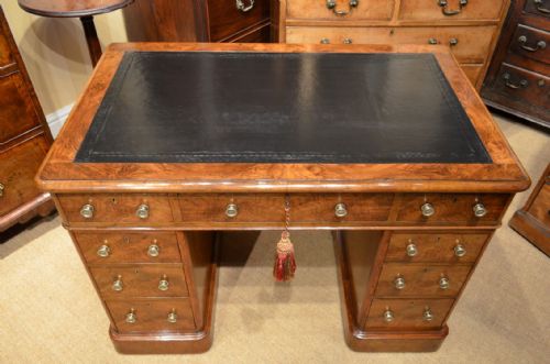 fig 1. beautiful Walnut Pedestal Writing Desk